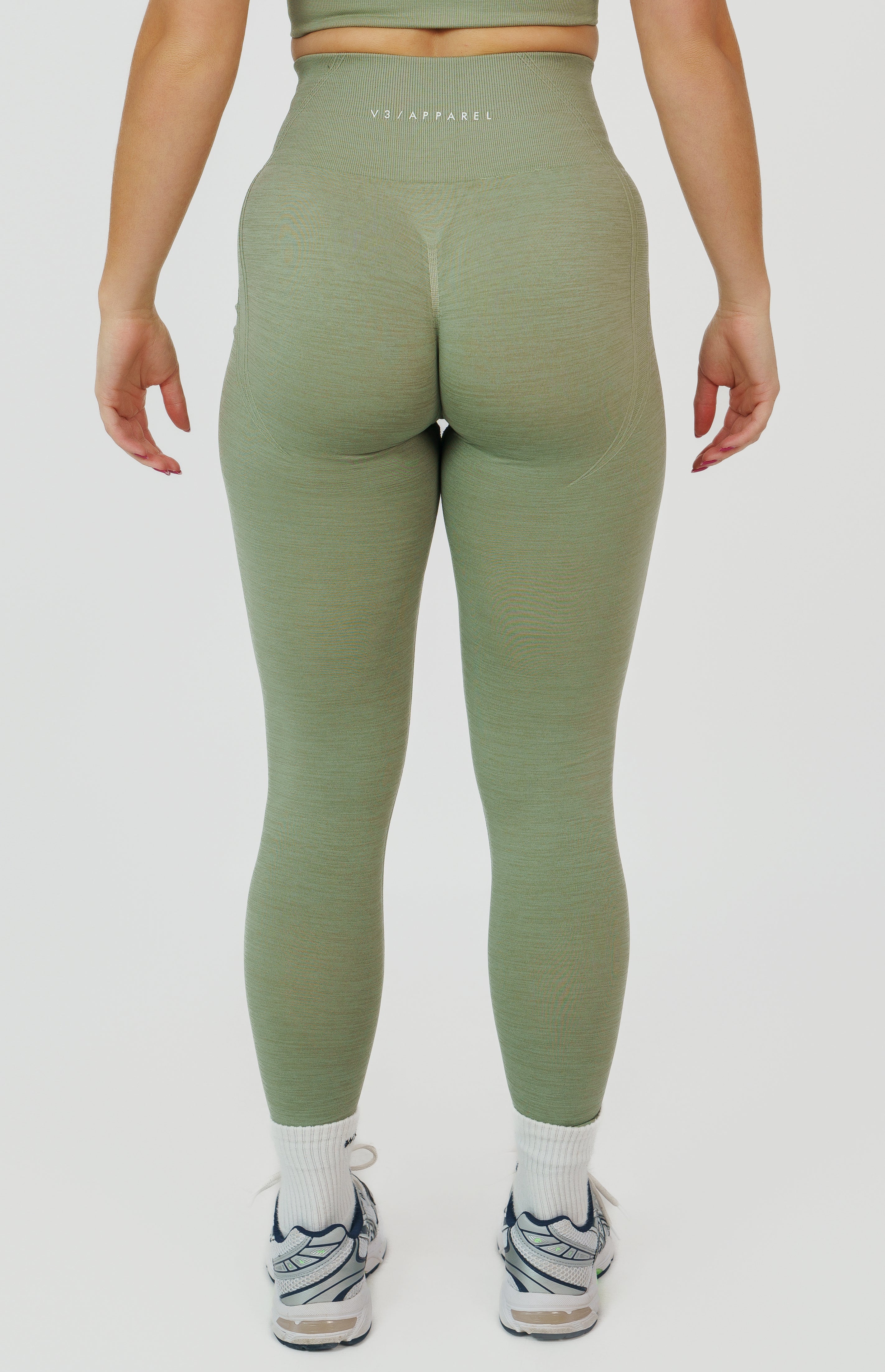 Tempo Seamless Scrunch Leggings - Forest Green