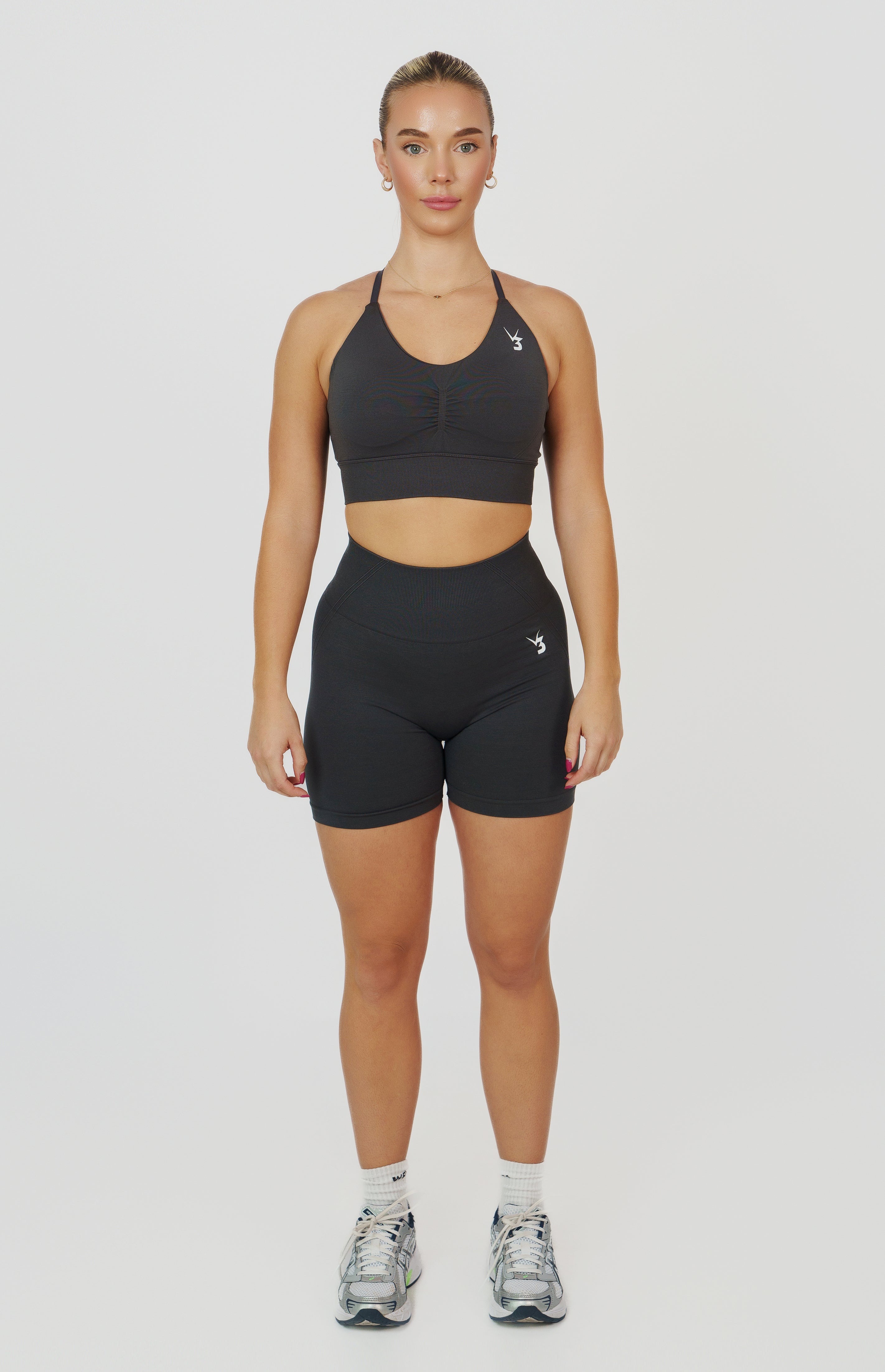 Tempo Seamless Scrunch Shorts - Slate Grey