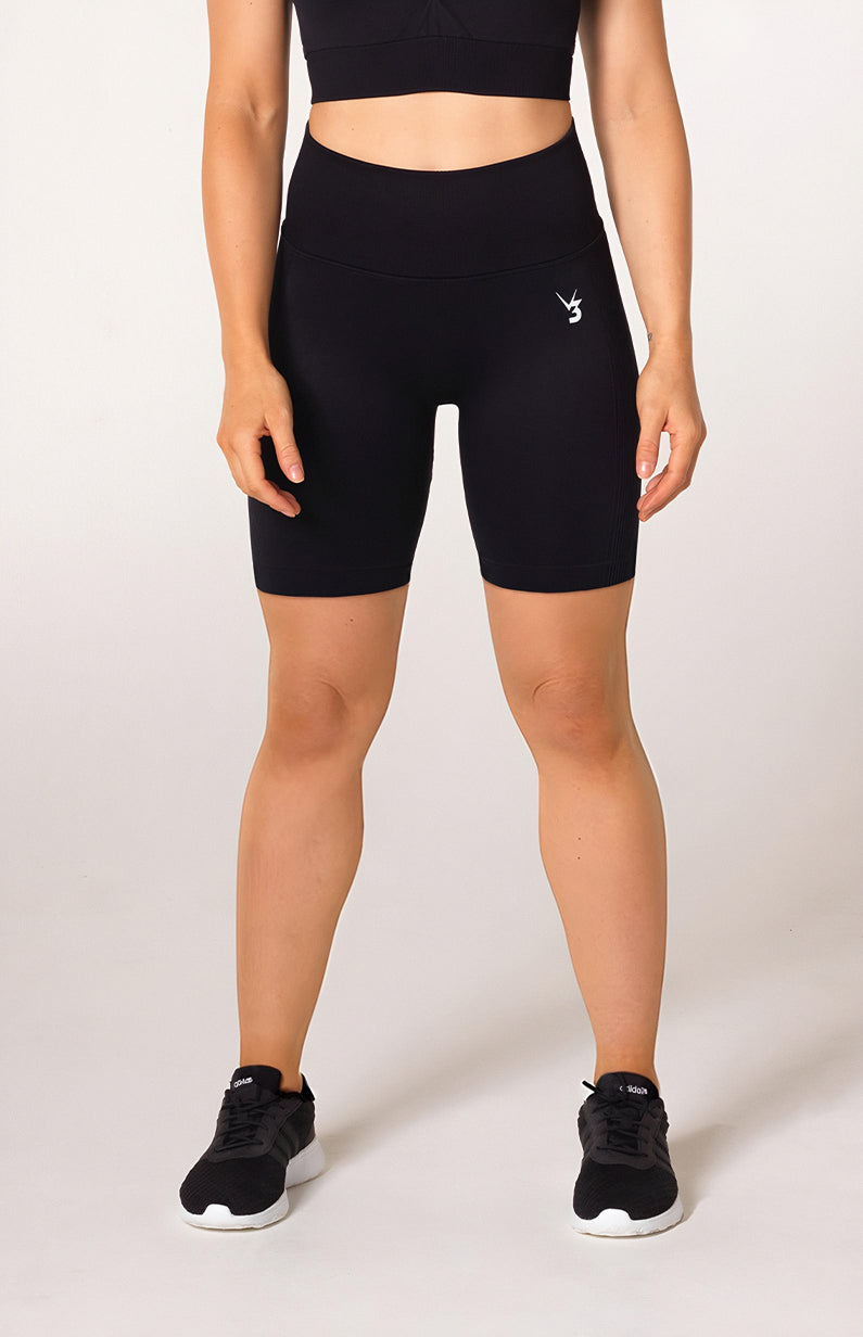 Define Seamless Scrunch Shorts - Black Marl